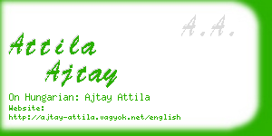 attila ajtay business card